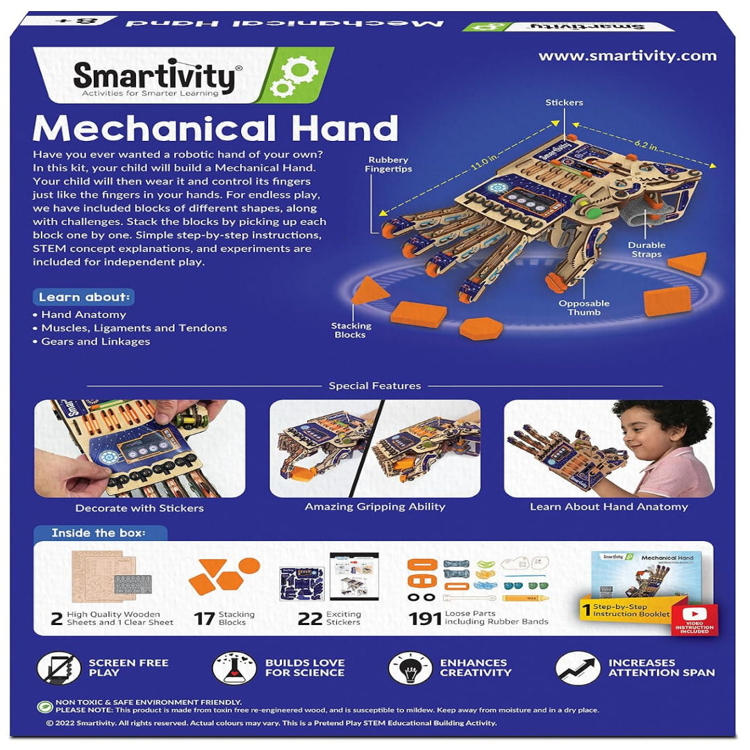 Smartivity Robotic Mechanical Hand STEM Toy for Kids Age 8+