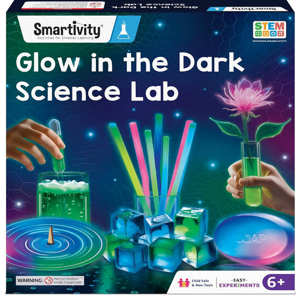 Smartivity Glow Magic Science Kit for Kids Age 6+ | 20 Amazing Glow in The Dark Science Experiments