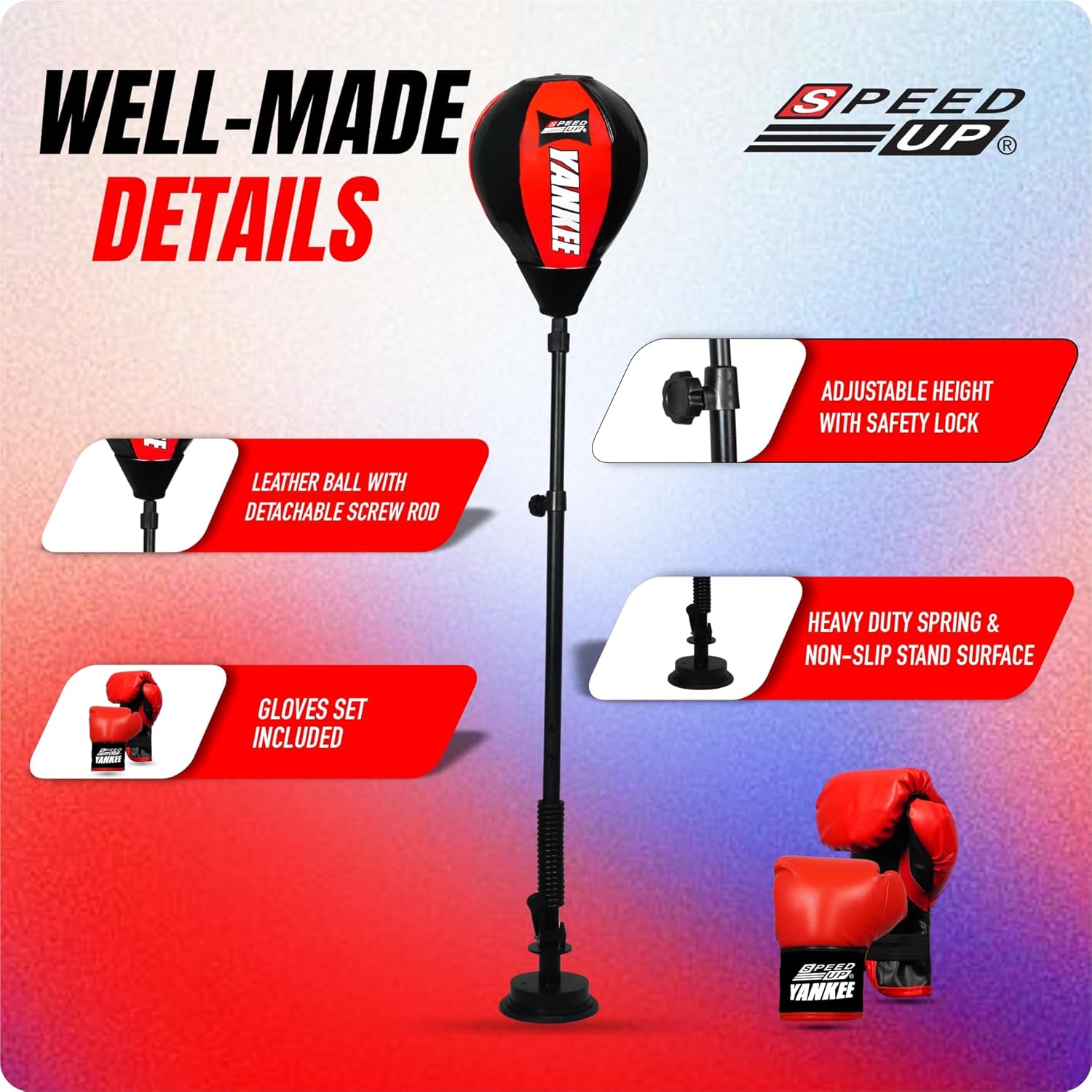 SPEED-UP Yankee Boxing Trainer Kit for Kids