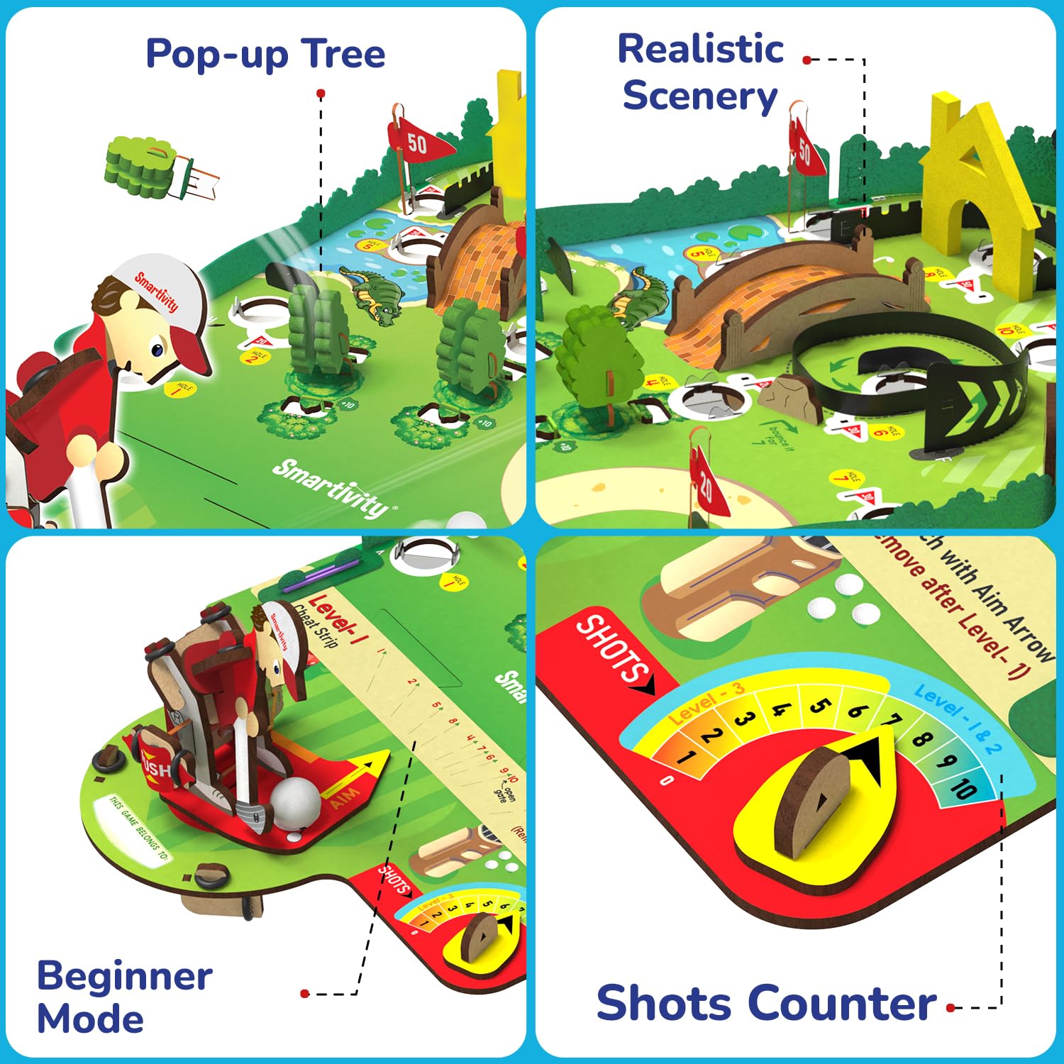 Smartivity DIY Mini Golf - Tabletop Game for 6+ years Kids