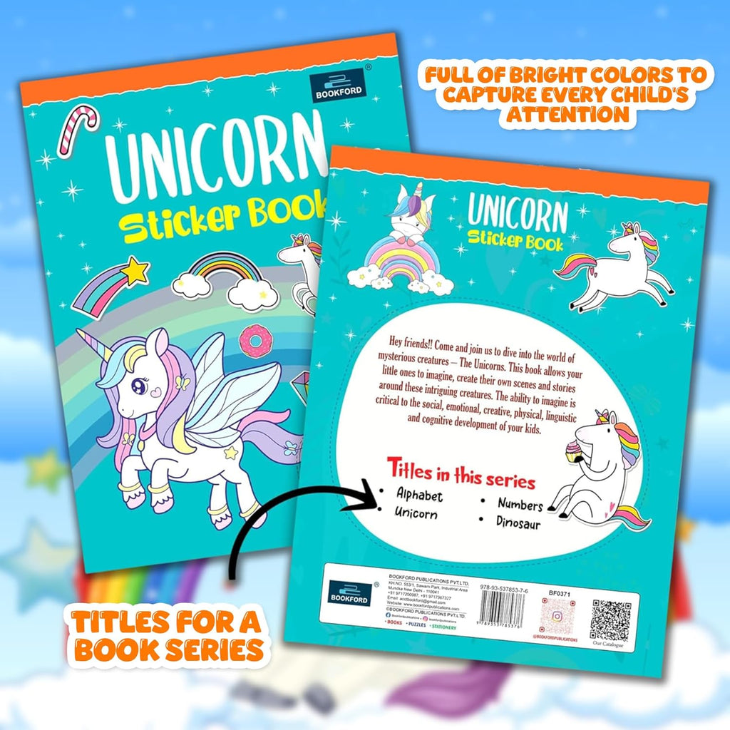 Unicorn Sticker Book for kids and children - Fun and Engaging Sticker Activities