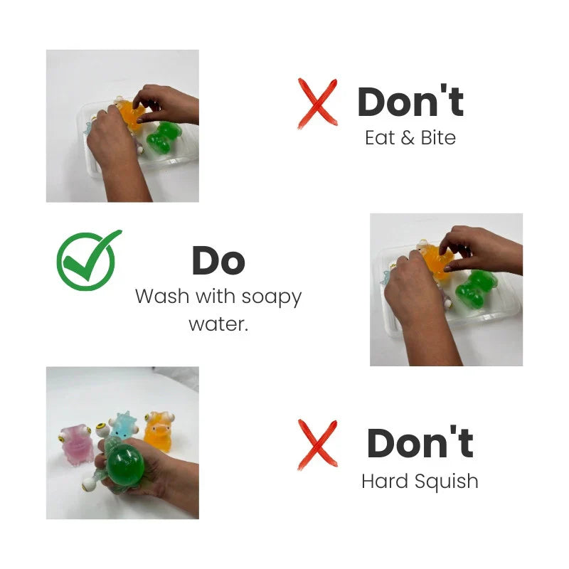 Stick-i-dgets (Purple) Color-Changing Squishy Toy that glows and pops!