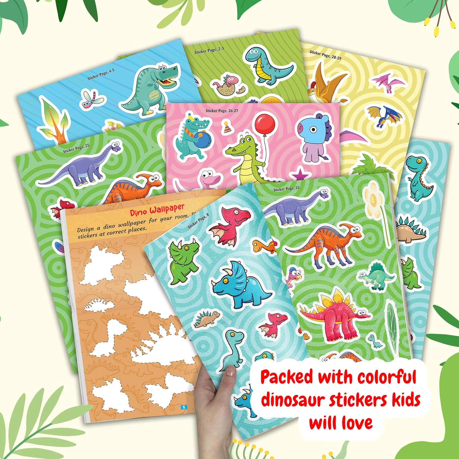 Dinosaurs Sticker Activity Book for kids and Children - Ultimate Fun Sticker - Ages 3+ Years old