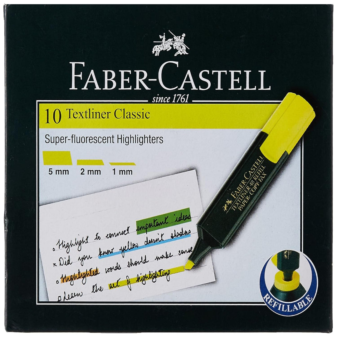Faber-Castell Textliner | Pack of 10 Highlighters