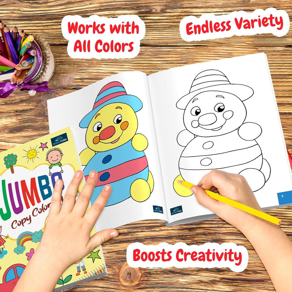 Jumbo Copy Coloring Book Part 1 Coloing Book For Kids Paperback – Coloring Book