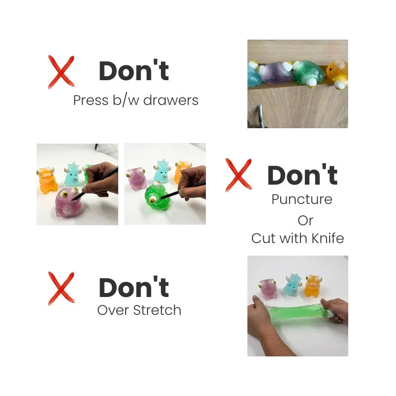 Stick-i-dgets (Purple) Color-Changing Squishy Toy that glows and pops!
