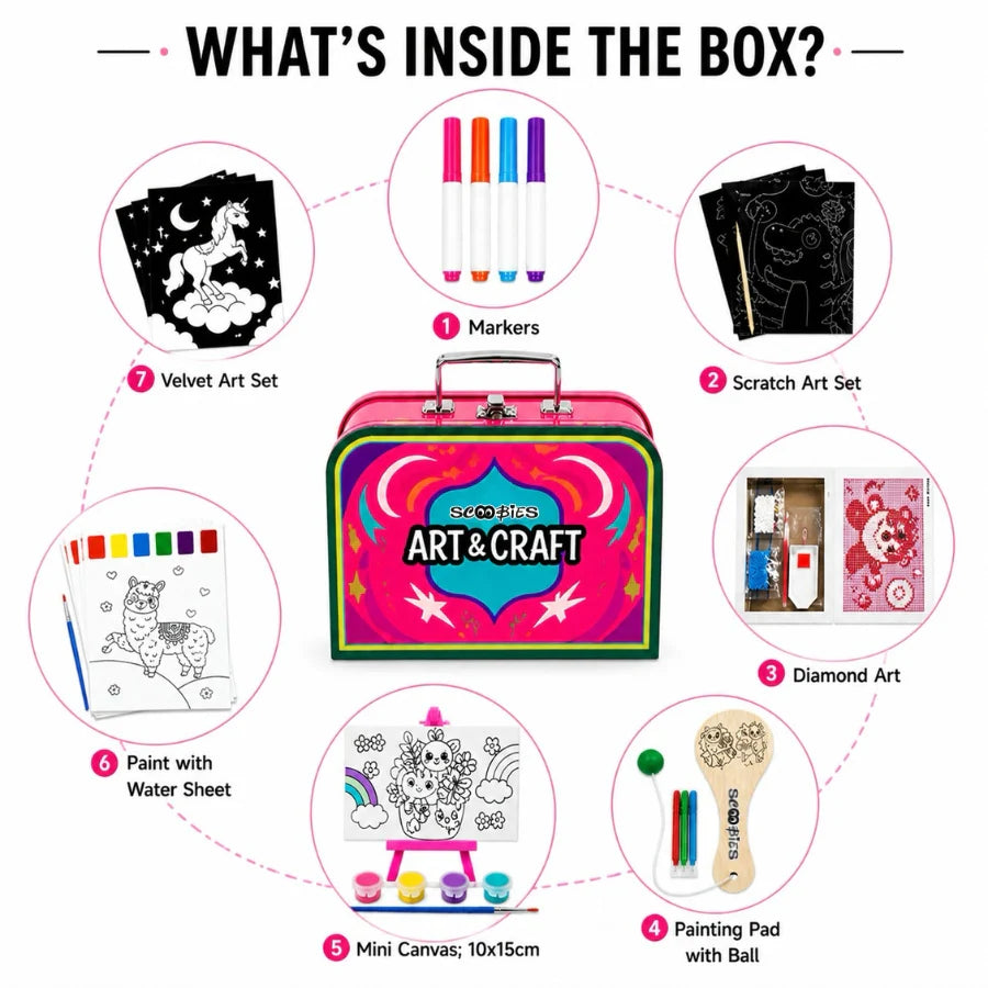 Scoobies Art & Craft Kit, 7-in-1 Craft Set