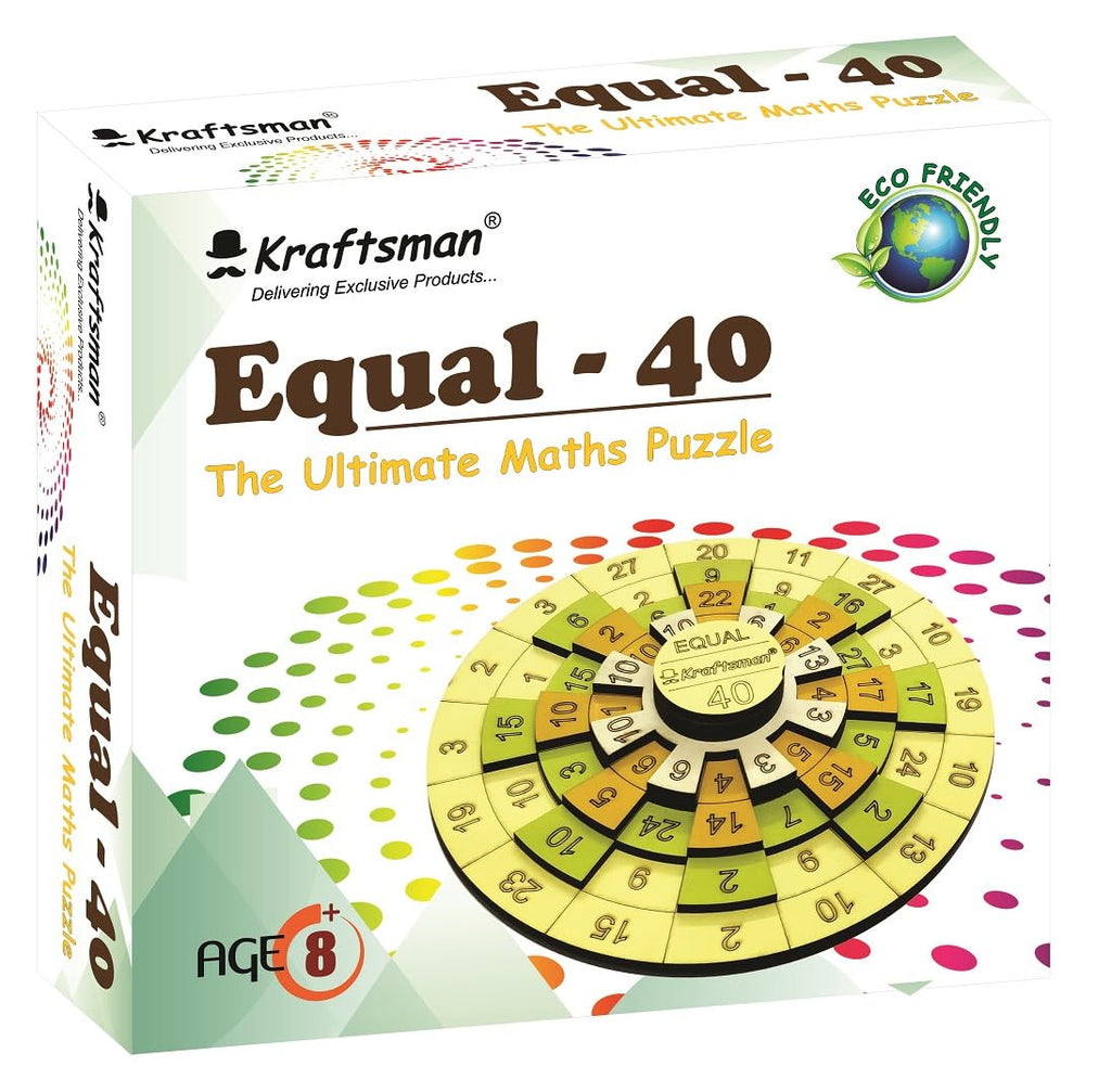Kraftsman Wooden Maths Magic Equal 40 Puzzle for Kids Age 8+