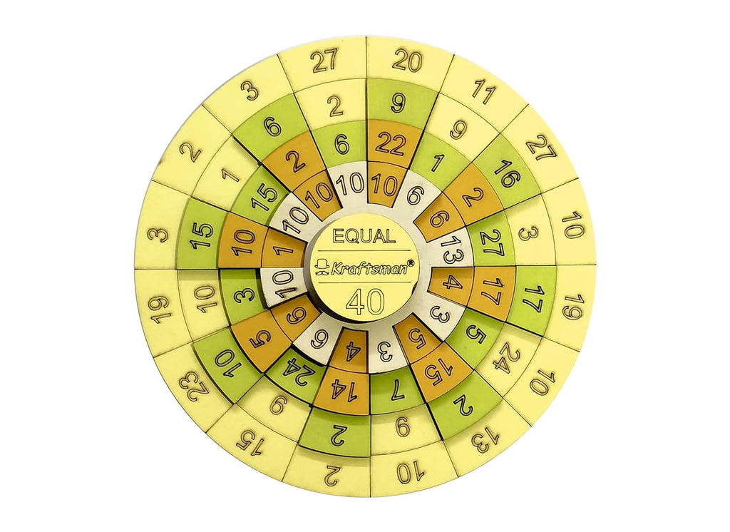 Kraftsman Wooden Maths Magic Equal 40 Puzzle for Kids Age 8+