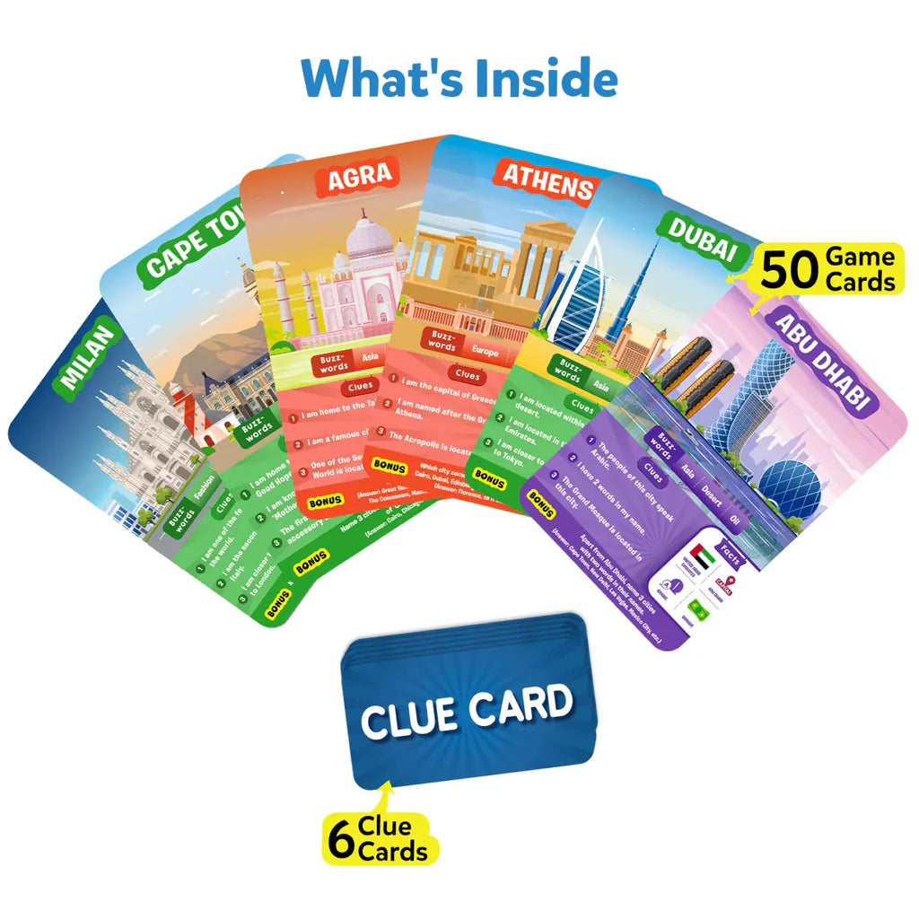 Guess in 10: Cities Around The World | Trivia Card Game (ages 8+)