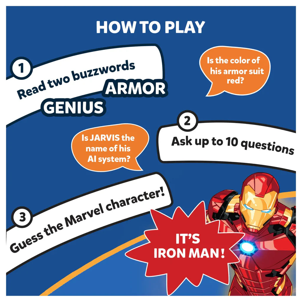 Guess in 10: Marvel | Trivia Card Game (ages 8+)