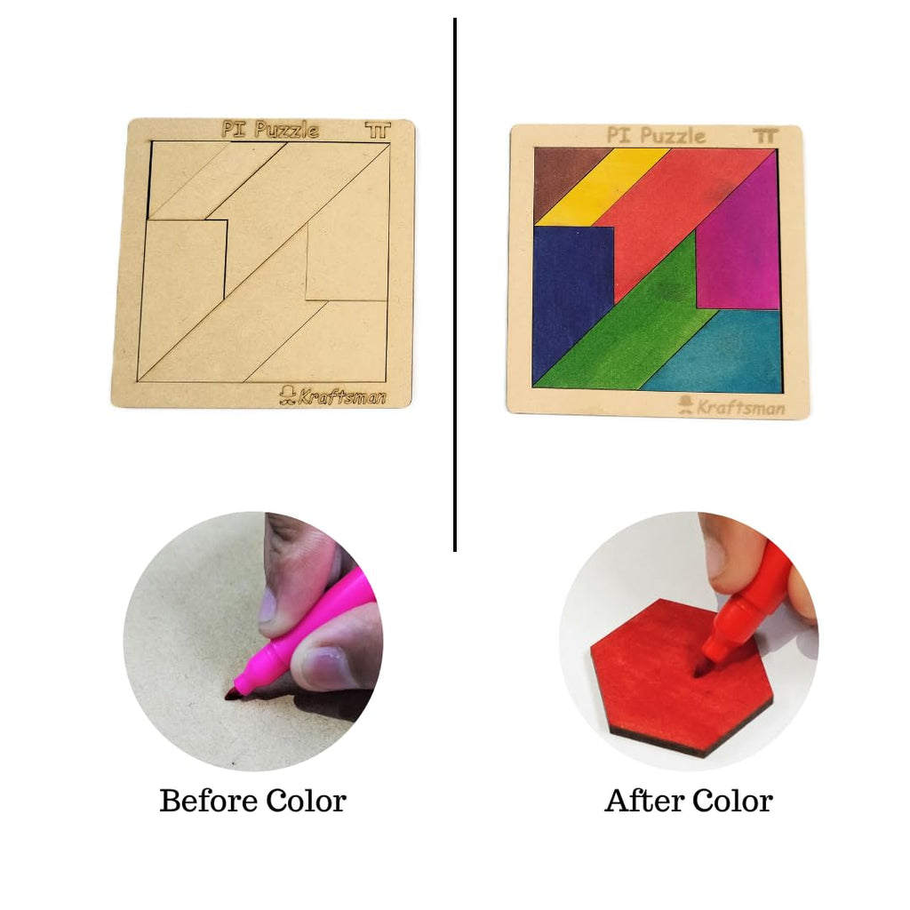 Kraftsman PI Puzzle: Symbolic and Spatial Challenge | Color Your Puzzle