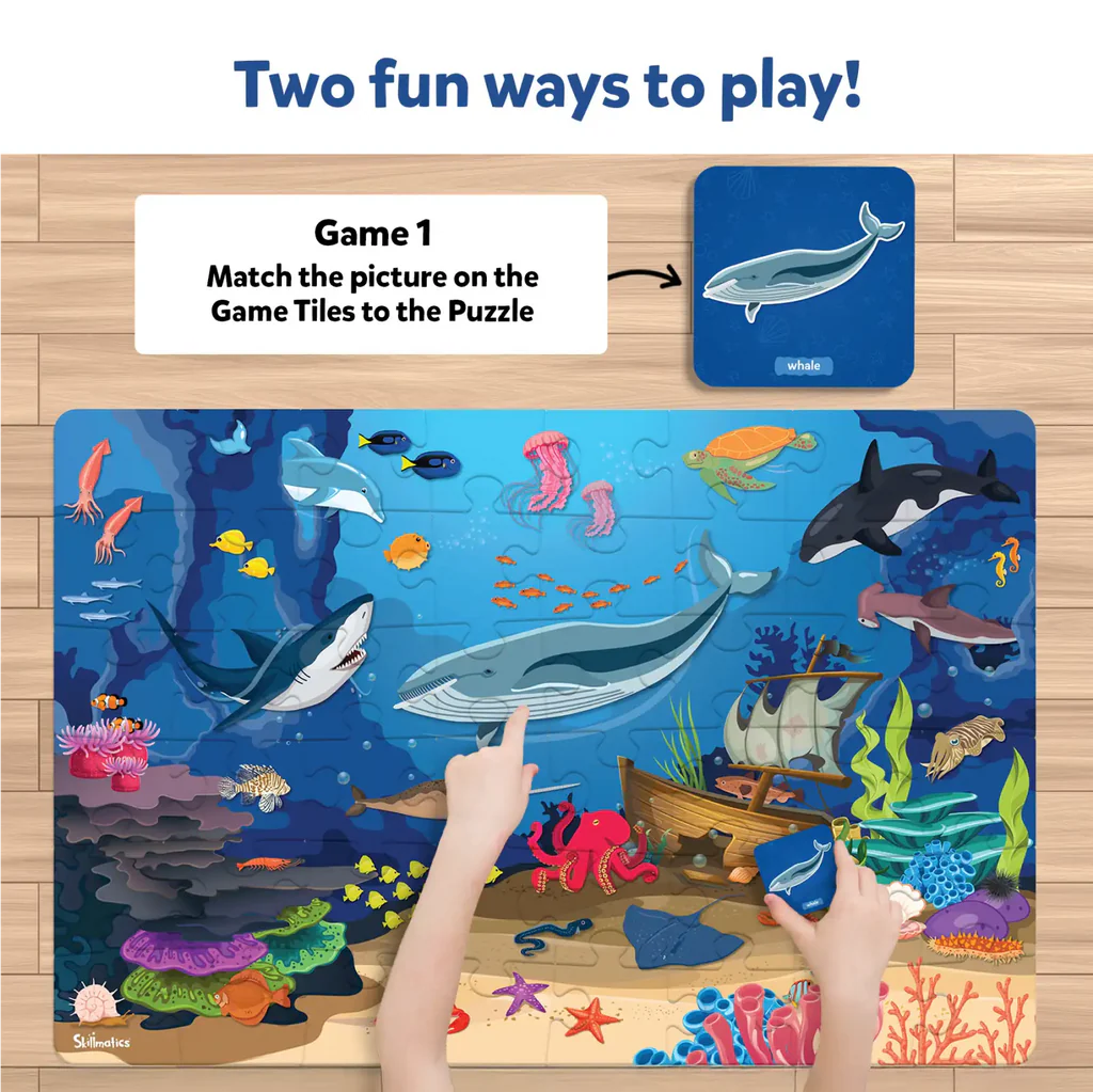 Piece & Play: Underwater Animals | Floor Puzzle & Game (ages 3-7)