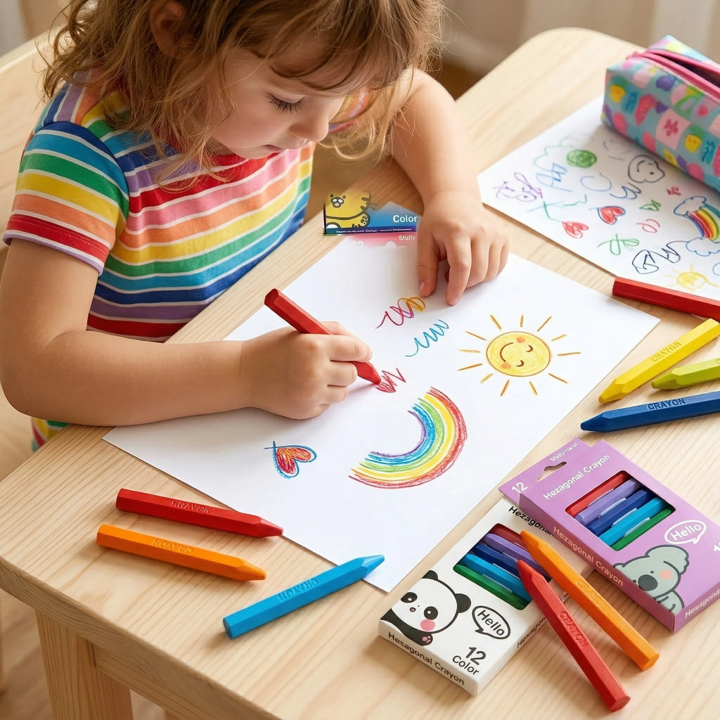 Hexagonal Crayons | 12 Shades