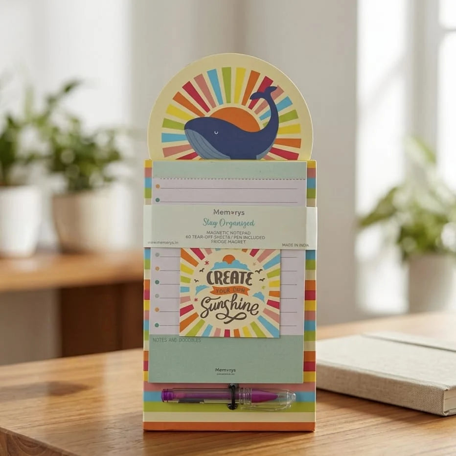 Stay Organised Magnetic Notepad – Fun Whale