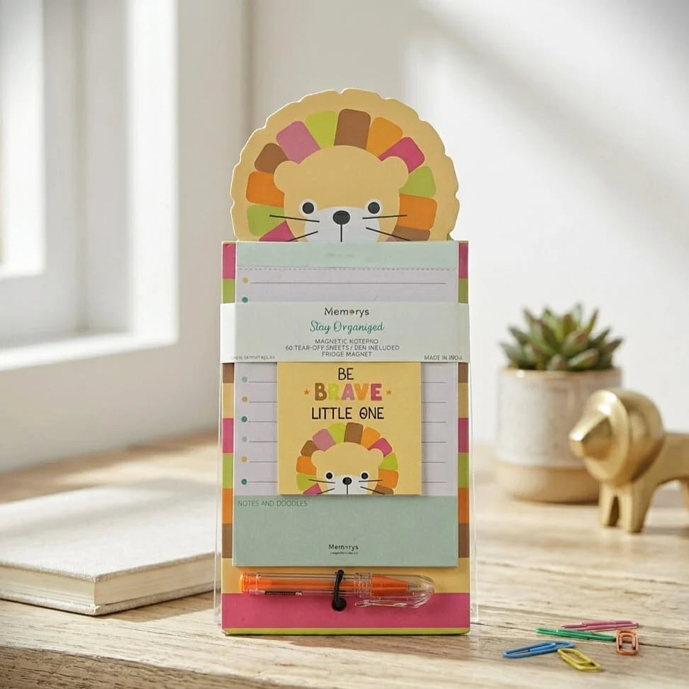 Stay Organised Magnetic Notepad – Brave Lion