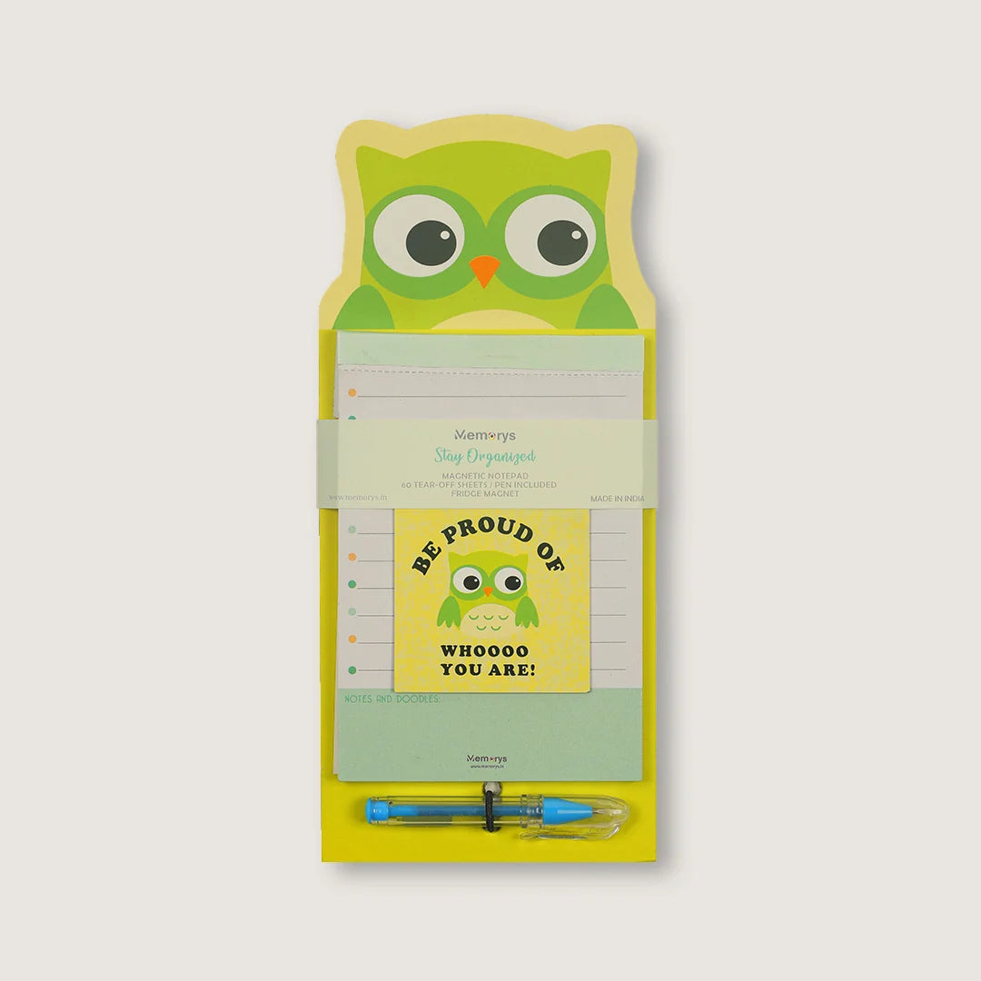 Stay Organised Magnetic Notepad – Wise Owl