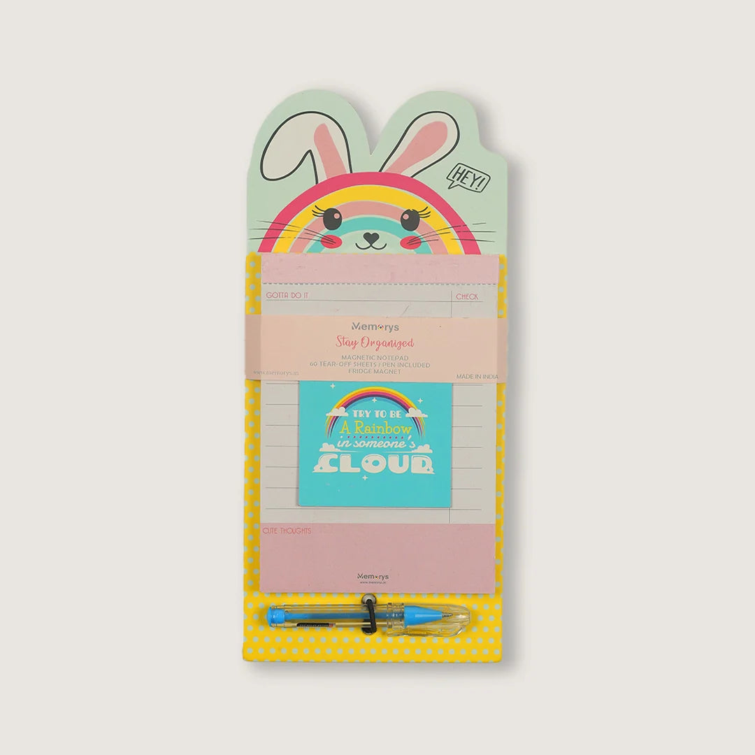 Stay Organised Magnetic Notepad – Bunny Pink