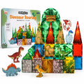 Scoobies Dinosaur Roaring Magnetic Tiles, 40 PCS Building Set for Kids