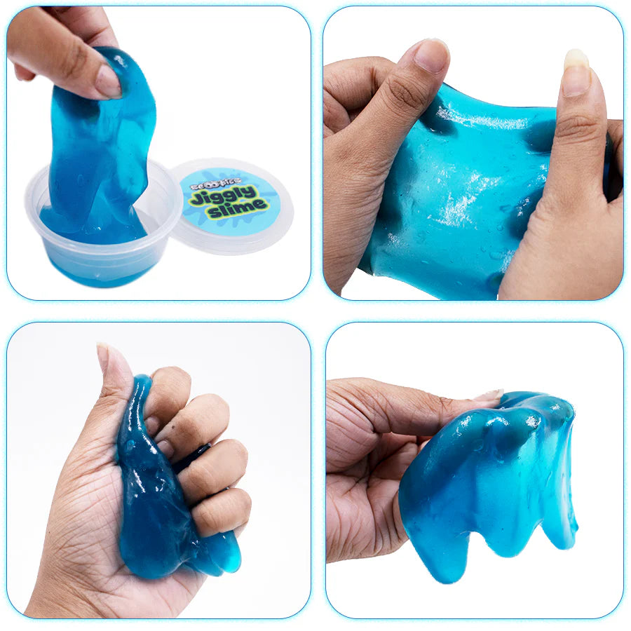 Spacy GooGoo Slime Set ( Blue) 4 Slime with 20 Spooky Wall Crawlers |Sensory Play Toy for Kids (3+ Years)